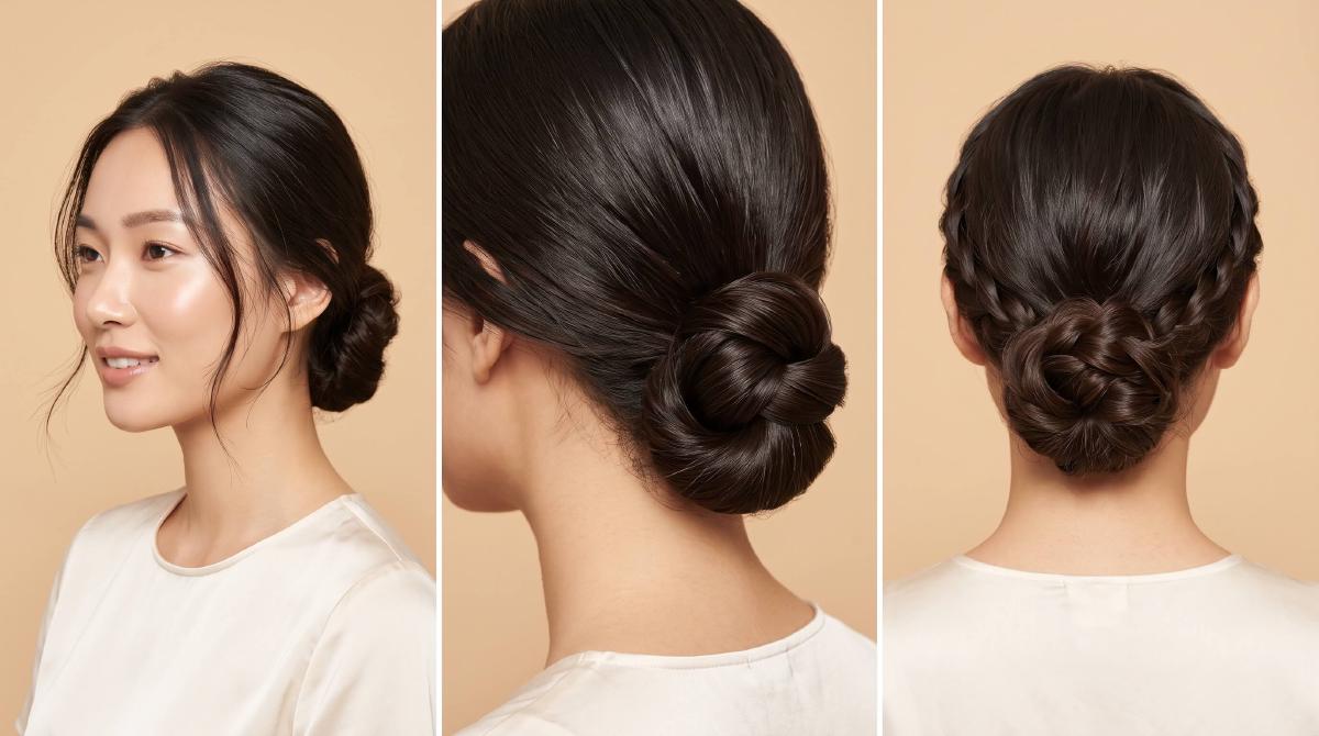 3 cách búi tóc thấp Hàn Quốc thanh lịch cho mọi dáng mặt